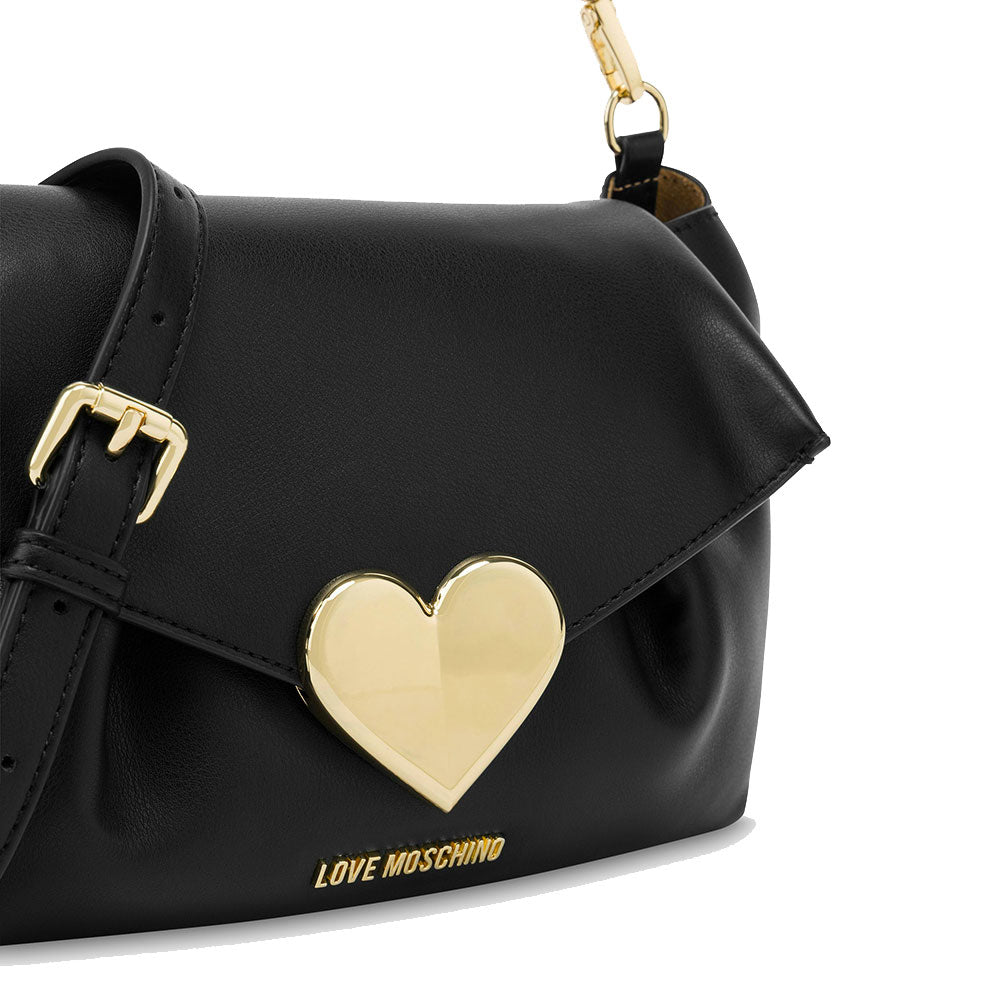 Borsa Donna a Spalla LOVE MOSCHINO linea Gracious Eco-Friendly Nera