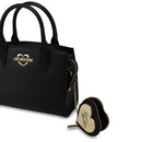 Women's Black Tote Bag with Micro Clutch LOVE MOSCHINO Hollies