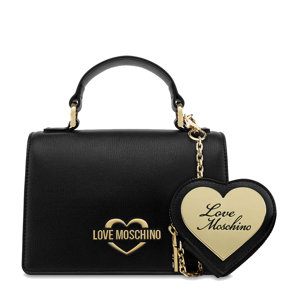 Damenhandtasche mit Micro-Clutch LOVE MOSCHINO Hollies-Linie, Schwarz