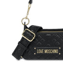 Damenhandtasche mit Schultergurt LOVE MOSCHINO Quilted-Linie, schwarze Farbe JC4161