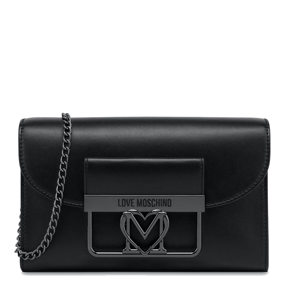 Damen-Clutch mit Schultergurt LOVE MOSCHINO Uptown-Linie Schwarz