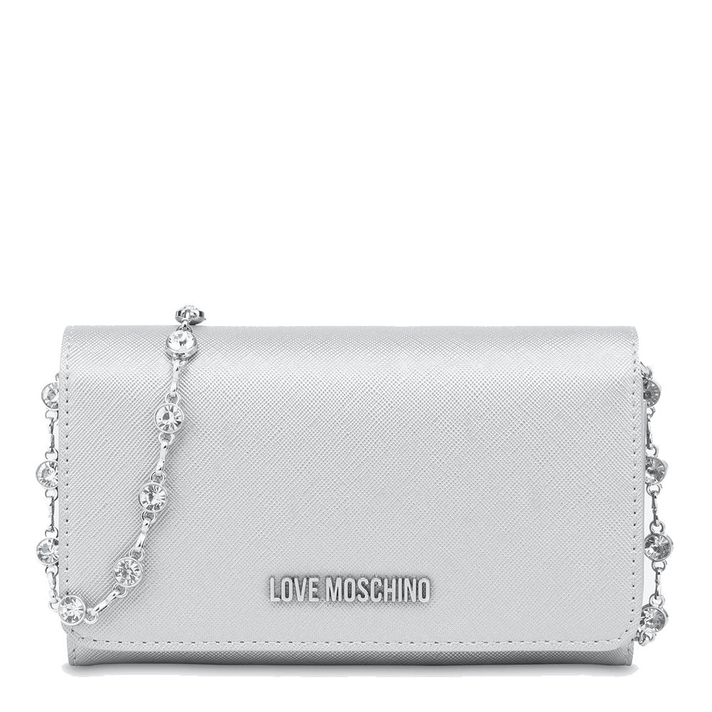 Geldbörse mit Kette LOVE MOSCHINO Gift Capsule Linie Silber