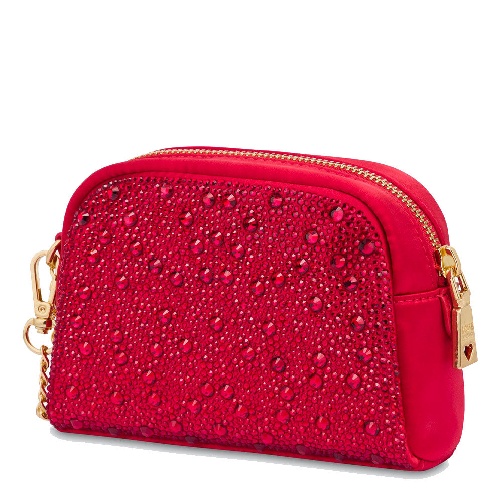 Beauty Case con Strass LOVE MOSCHINO linea Gift Capsule colore Rosso