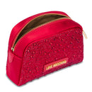 Beauty Case mit Strasssteinen LOVE MOSCHINO Geschenkkapsellinie in Rot