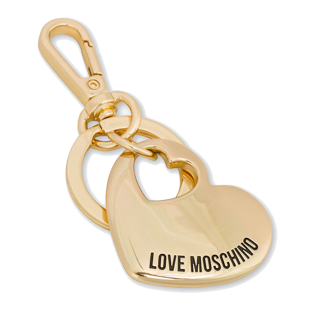Portachiavi a Cuore LOVE MOSCHINO linea Gift Capsule in Metallo color Oro