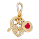 Portachiavi a Cuore con Strass LOVE MOSCHINO linea Gift Capsule in Metallo color Oro