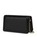 Mini-Clutch mit Schultergurt LOVE MOSCHINO Herz-Logo-Linie in Schwarz