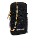 Portacellulare con Strass con Tracolla LOVE MOSCHINO linea Gift Capsule colore Nero