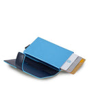 Portacarte PIQUADRO in Pelle e Alluminio con RFID in Pelle Blu - PP5649B2RBLR