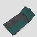Portacarte PIQUADRO in Pelle e Alluminio con RFID in Pelle Colore Verde Cinabro Linea Black Square - PP5649B3R