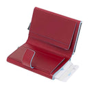 Portacarte PIQUADRO con RFID in Pelle e Alluminio Colore Rosso Linea Blue Square - PP5961B2R