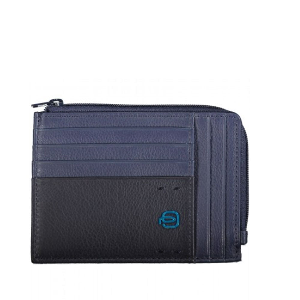 Portafoglio Porta Carte PIQUADRO In Pelle Blu Linea Pulse - PU1243P15