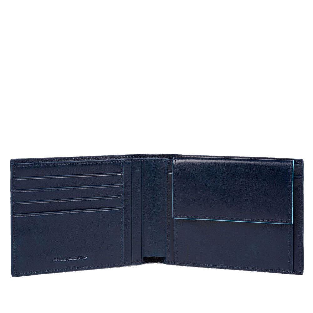 Portafoglio Uomo PIQUADRO con Porta Monete Linea Revamp Colore Blu - PU257B2VR