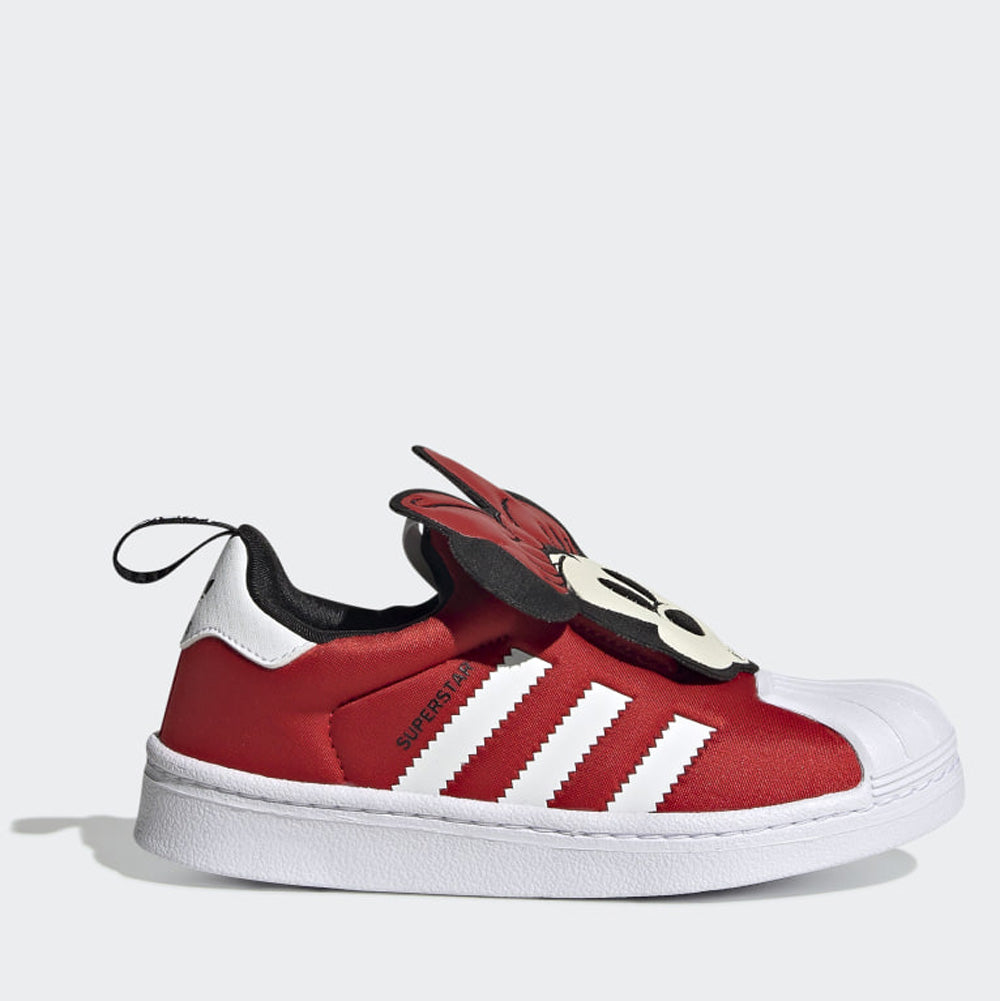 Scarpe Bambina ADIDAS Sneakers Slip On linea Superstar 360 Disney in Tessuto Rosso con Minnie