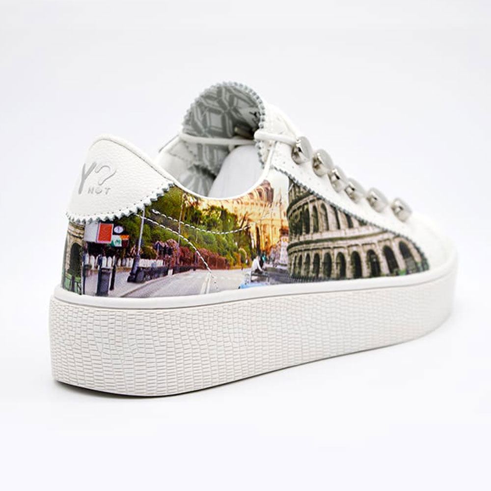 Scarpe Donna Y Not Sneakers Stampa Roma Aurelia Linea Yes