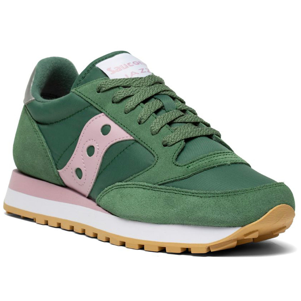 Scarpe Donna Saucony Sneakers Jazz Original Green Pink a sconto Cuoieriashop