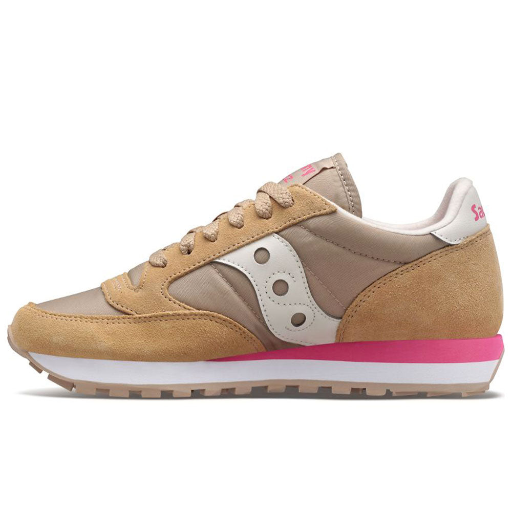 Women's SAUCONY Jazz Original Sneakers in Green and Pink - S1044-639