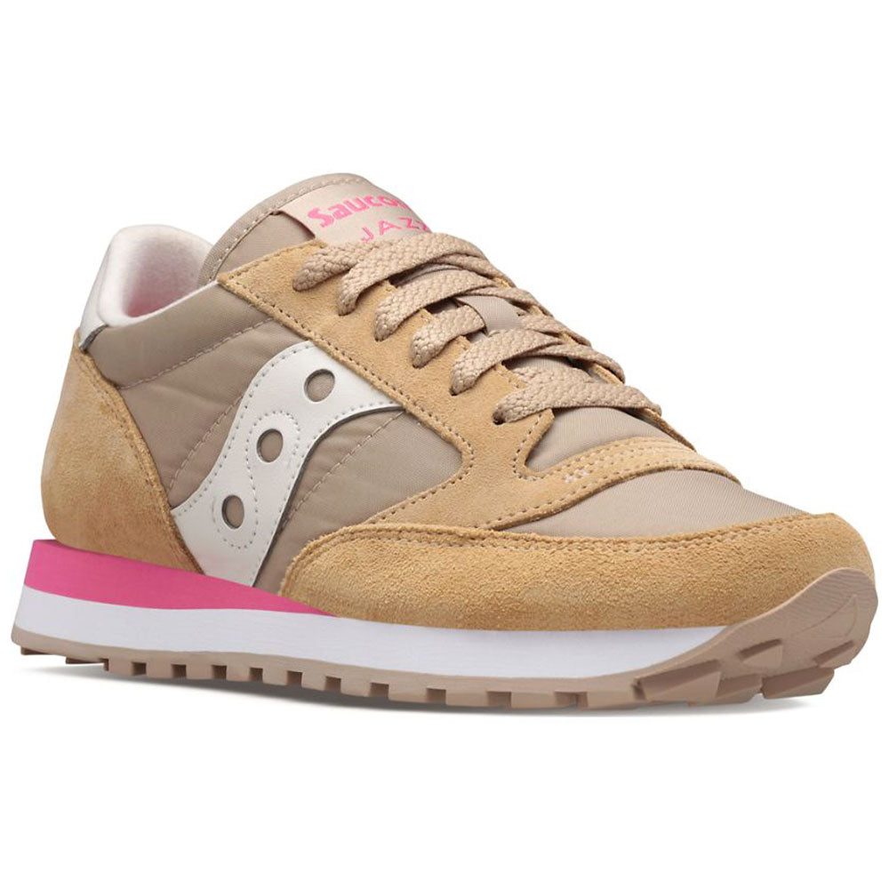 Women's SAUCONY Jazz Original Sneakers in Green and Pink - S1044-639