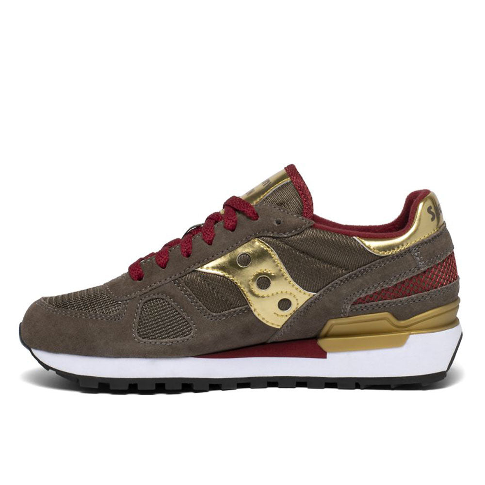 Scarpe Donna Saucony Sneakers Shadow Original Crocodile - Gold