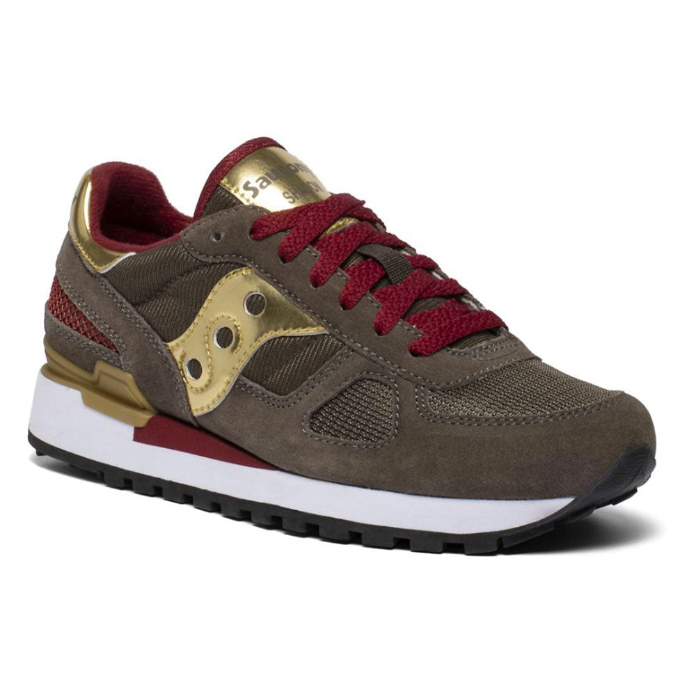 Scarpe Donna Saucony Sneakers Shadow Original Crocodile - Gold