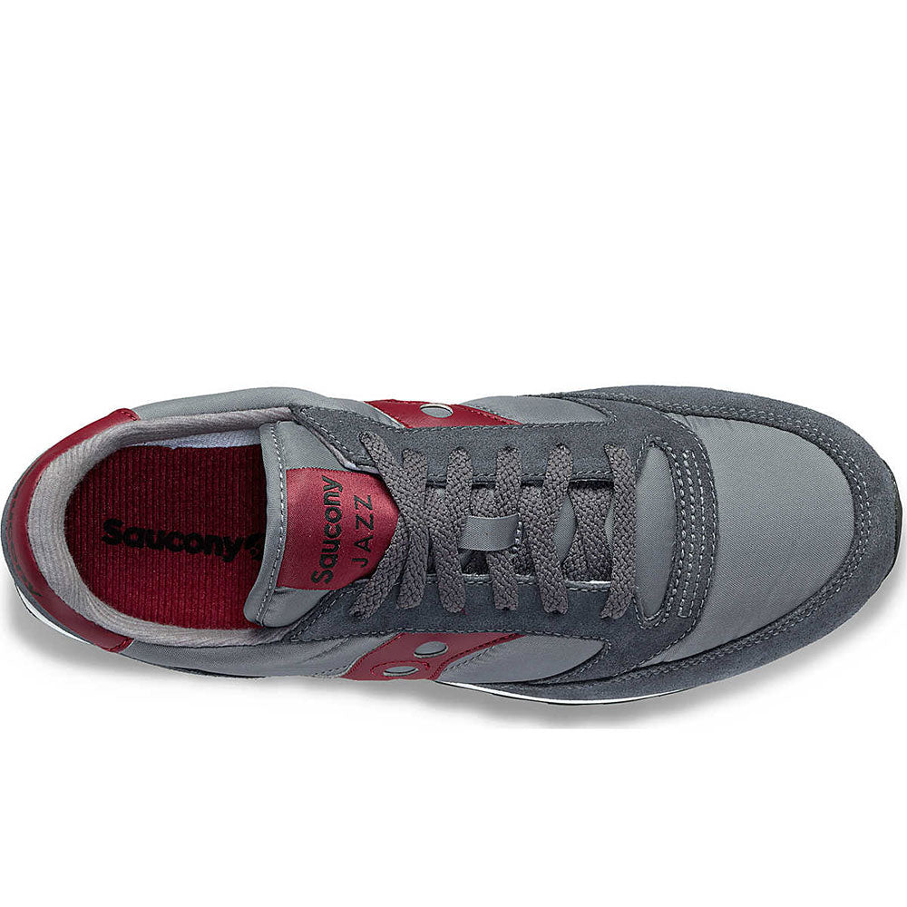 Scarpe Uomo Saucony Sneakers Jazz Original Colore Grey - Dark Red
