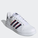 Scarpe ADIDAS Sneakers linea NY 90 Stripes in Pelle Bianco Blu e Rosso