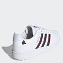Scarpe ADIDAS Sneakers linea NY 90 Stripes in Pelle Bianco Blu e Rosso