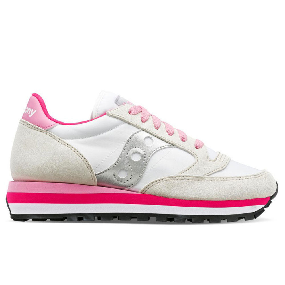 Scarpe Donna Saucony Sneakers Jazz Triple White - Grey - Pink