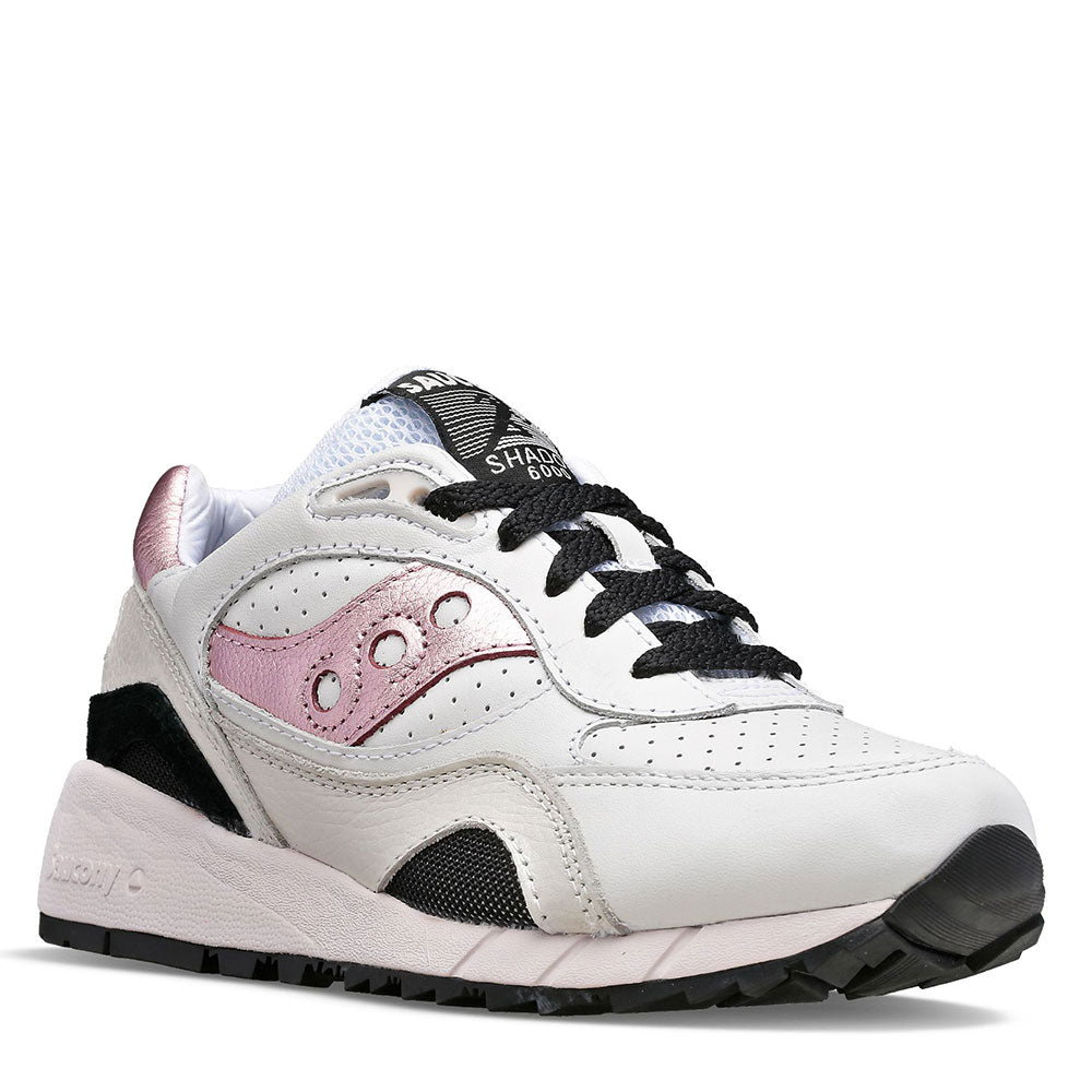 Scarpe Donna Saucony Sneakers Shadow 6000 in Pelle Colore White - Pink