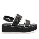 Scarpe Donna LIU JO Sandali Platform in Pelle Nera con Logo