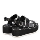 Scarpe Donna LIU JO Sandali Platform in Pelle Nera con Logo