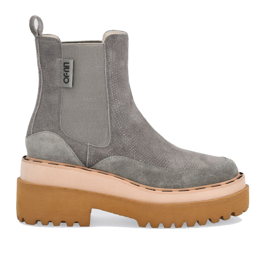 Scarpe Donna LIU JO Stivaletti Beatles in Suede e Glitter colore Grigio