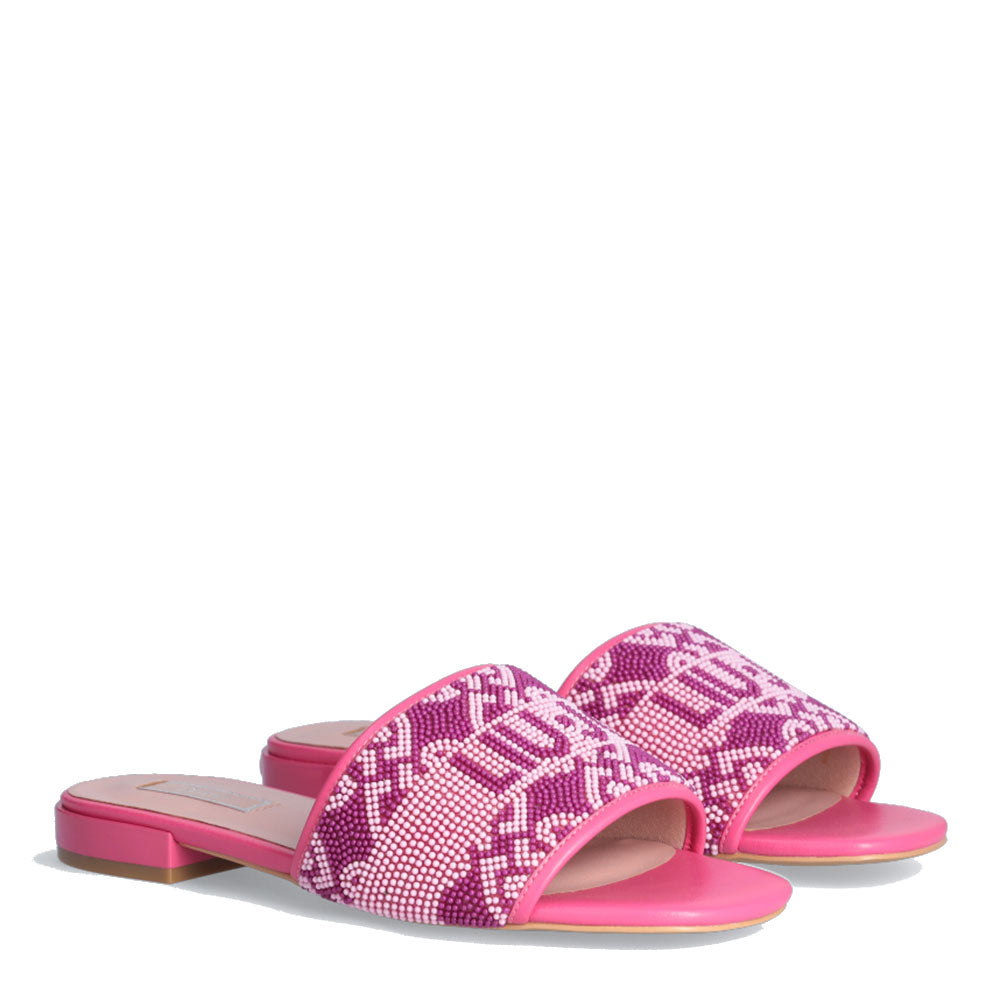 Ciabatta Flat Donna LIU JO Astra 25 con Logo Monogram Fuxia