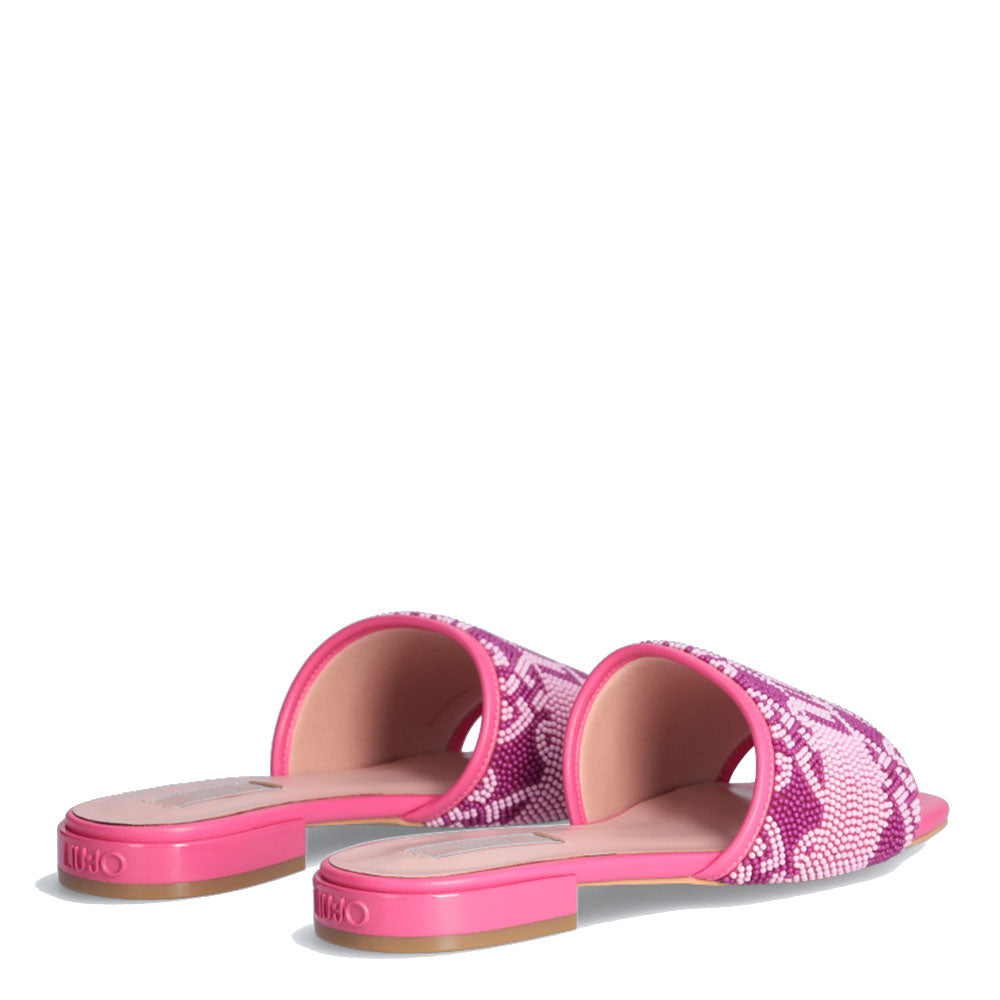 Ciabatta Flat Donna LIU JO Astra 25 con Logo Monogram Fuxia