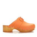 LIU JO Olga 04 Sabot Damenschuhe aus orangefarbenem Leder