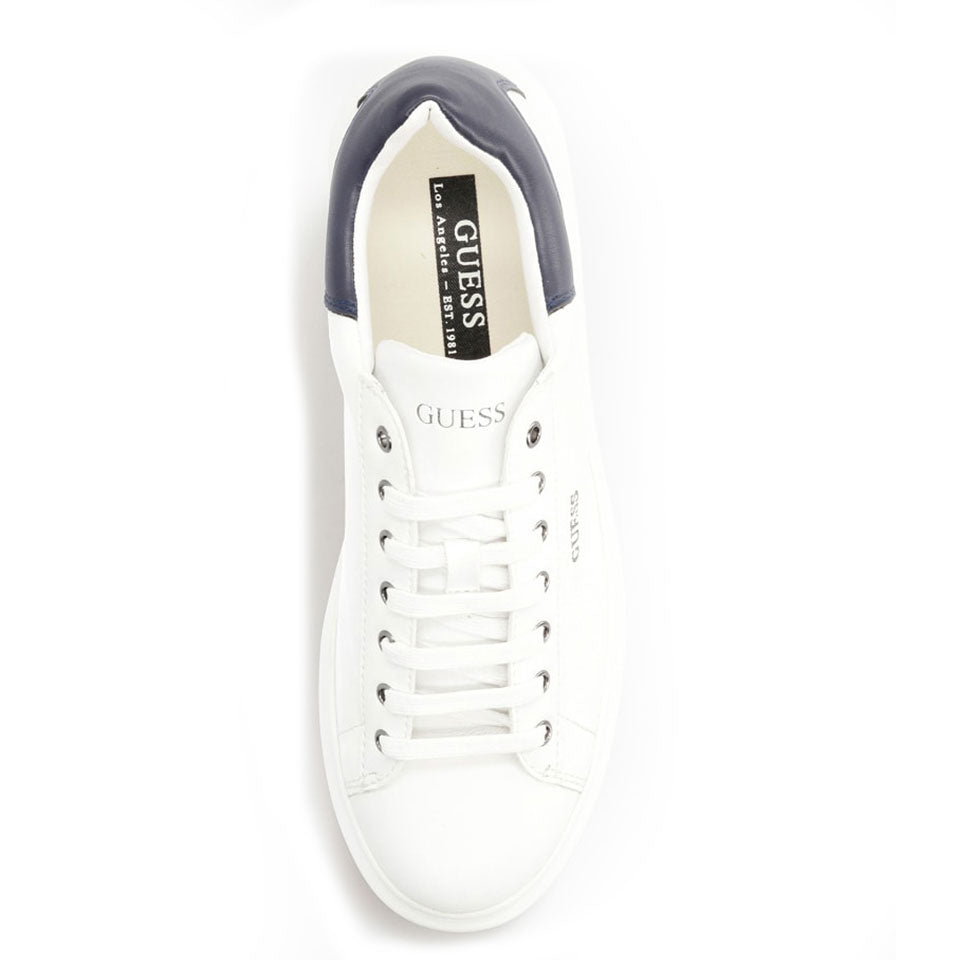 Scarpe Uomo GUESS Sneakers di colore Bianco e Blu Linea Salerno a sconto Cuoieriashop