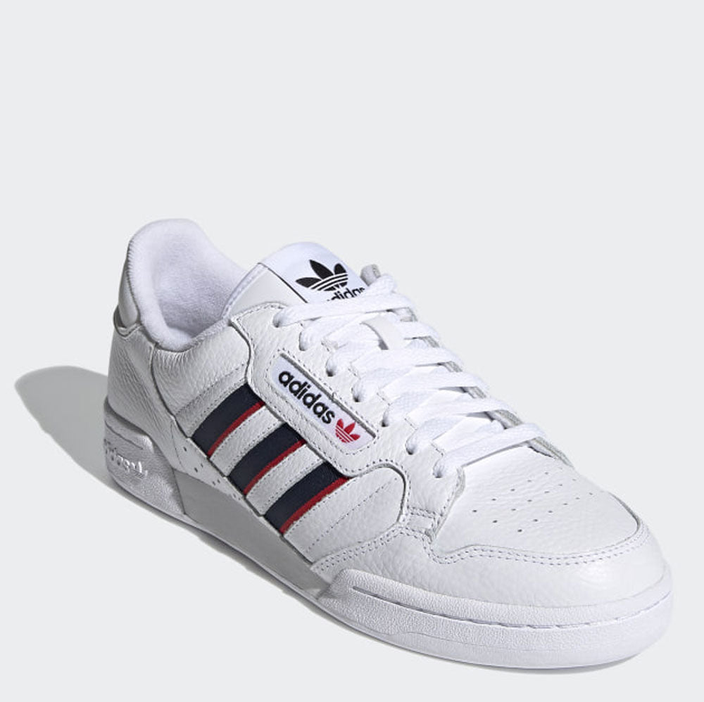 Scarpe Uomo ADIDAS Sneakers linea Continental 80 Stripes Bianco Blu Navy e Rosso