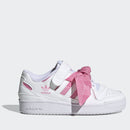 Scarpe Bambina ADIDAS Sneakers linea Forum Low colore Bianco e Rosa con Fiocco a Pois