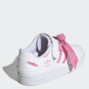 Scarpe Bambina ADIDAS Sneakers linea Forum Low colore Bianco e Rosa con Fiocco a Pois