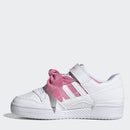 Scarpe Bambina ADIDAS Sneakers linea Forum Low colore Bianco e Rosa con Fiocco a Pois