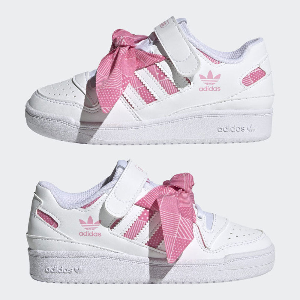 Scarpe Bambina ADIDAS Sneakers linea Forum Low colore Bianco e
