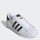 Scarpe Donna ADIDAS Sneakers linea Superstar W in Pelle colore Bianco e Nero