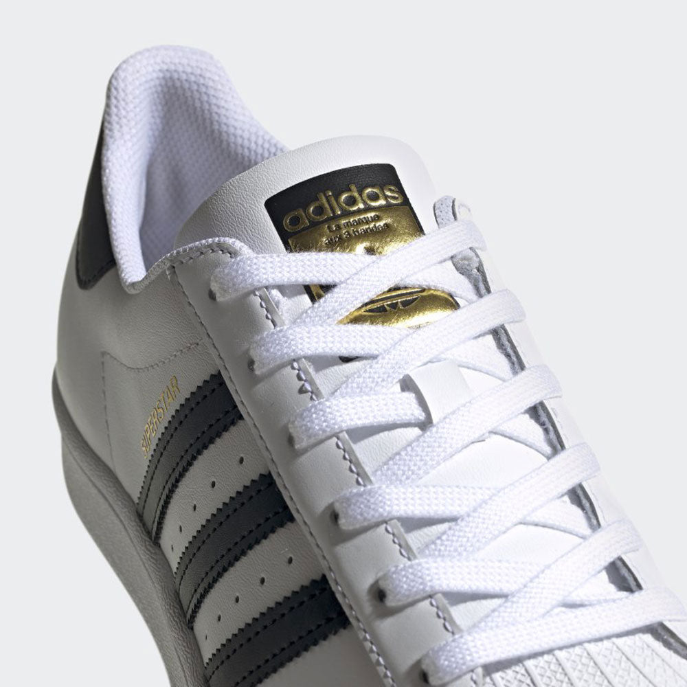 Scarpe Donna ADIDAS Sneakers linea Superstar W in Pelle colore Bianco e Nero