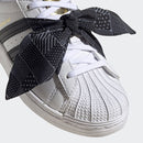 Scarpe Bambina ADIDAS Sneakers linea Superstar C colore Bianco e Nero con Fiocco a Pois