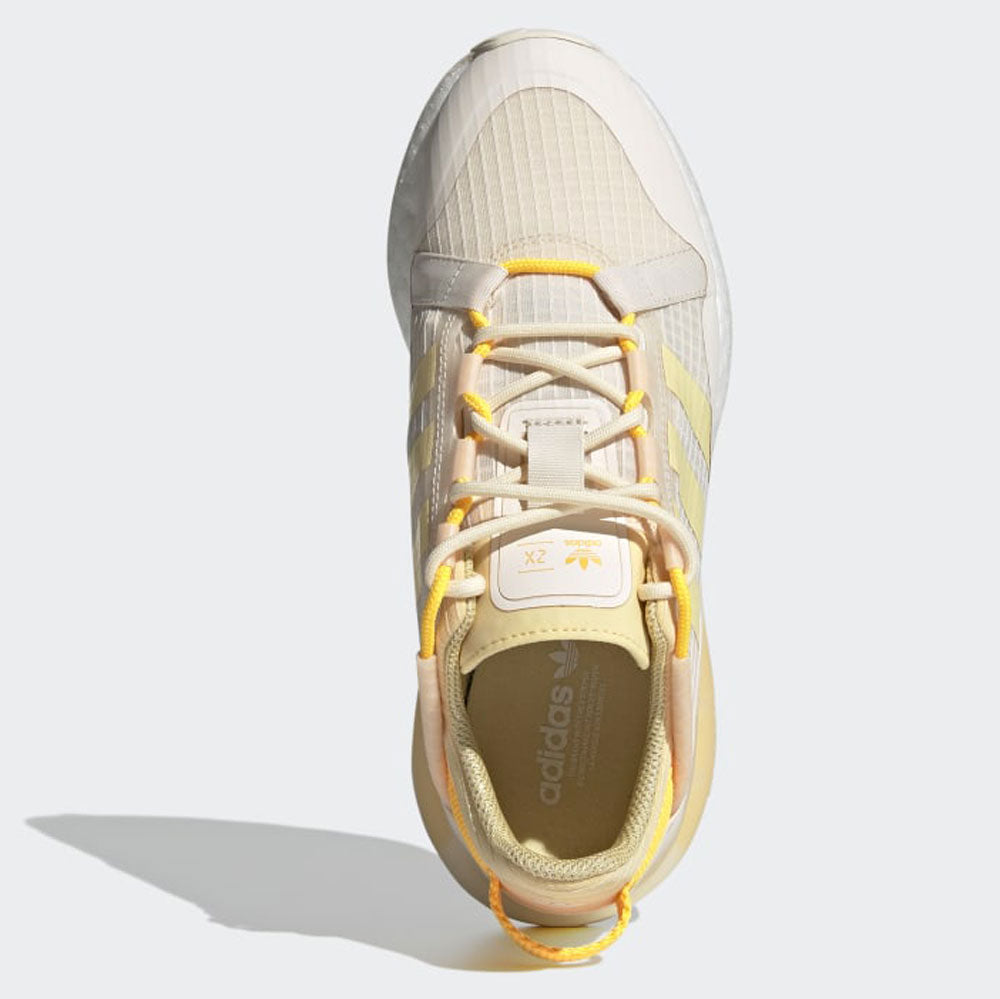 Scarpe Donna ADIDAS Sneakers linea ZX 2K Boost Pure W colore Bianco Giallo e Arancione