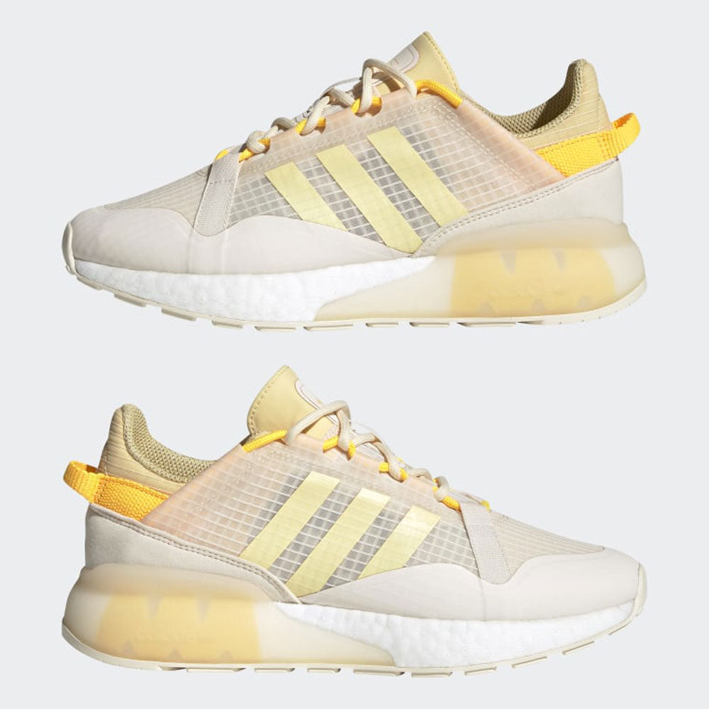 Scarpe Donna ADIDAS Sneakers linea ZX 2K Boost Pure W colore Bianco Giallo e Arancione