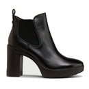 Scarpe Donna LIU JO Stivaletti con Tacco Now 29 in Pelle Nera con Dettaglio Monogram