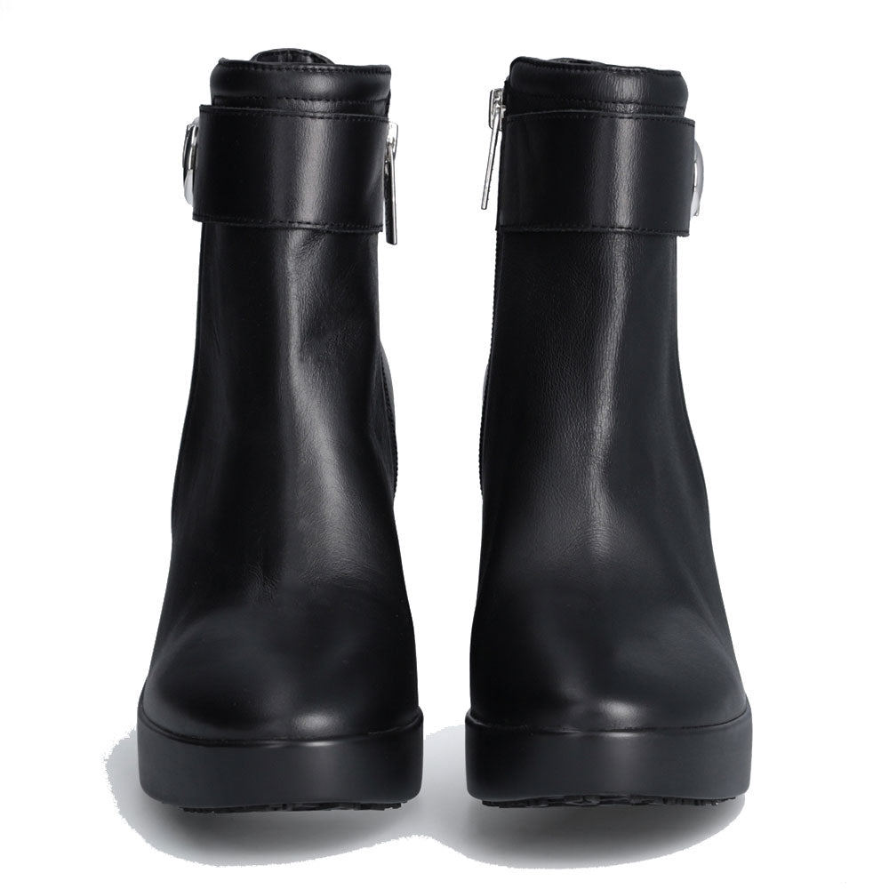 Scarpe Donna LIU JO Now 35 Stivaletti in Pelle Nera con Tacco Largo a sconto Cuoieriashop