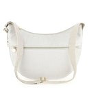 Borsa a Tracolla BORBONESE Luna Bag Middle linea Jet Op in Tessuto Color Ghiaccio