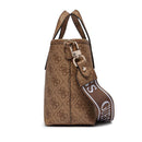 Damenhandtasche mit Schultergurt GUESS Latona Mini Line, Milchfarbe, Logo